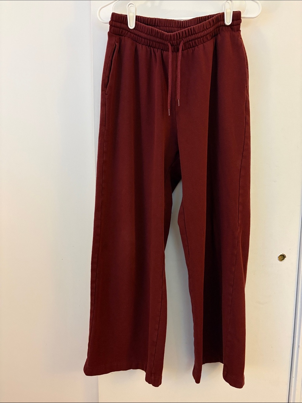 Old Navy Women’s Wide-Leg Drawstring Pants Burgundy Size M Medium